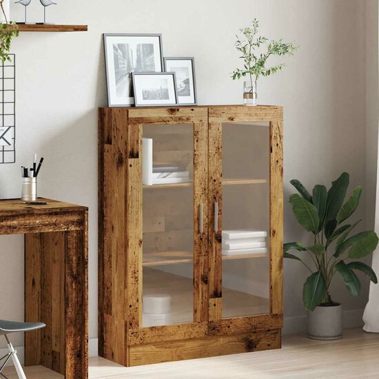 Boekenkast 82,5X30,5X Bewerkt Hout Kleurig 115 cm Oud hout