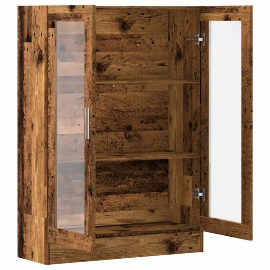 Boekenkast 82,5X30,5X Bewerkt Hout Kleurig 115 cm Oud hout