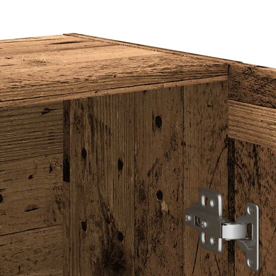 Boekenkast 82,5X30,5X Bewerkt Hout Kleurig 115 cm Oud hout