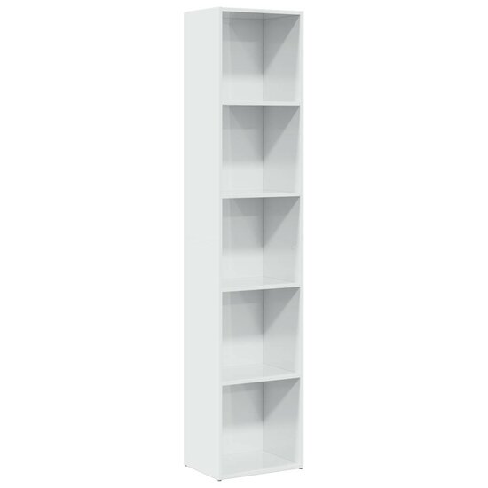 Boekenkast 40X30X Bewerkt Hout Hoogglans Wit 40 cm 189 cm