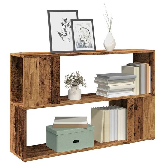 Boekenkast 100X24X63 Cm Bewerkt Hout Kleurig Oud hout
