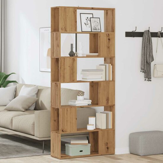 Boekenkast/Kamerscherm 80X24X186 Cm Artisanaal Eikenkleur artisanaal eikenkleurig
