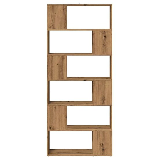Boekenkast/Kamerscherm 80X24X186 Cm Artisanaal Eikenkleur artisanaal eikenkleurig