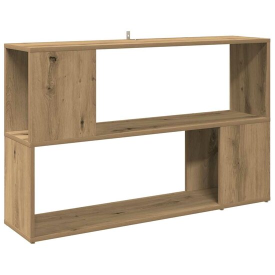 Boekenkast 100X24X63 Cm Bewerkt Hout Artisanaal Eikenkleur 100 x 24 x 63 cm