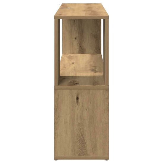 Boekenkast 100X24X63 Cm Bewerkt Hout Artisanaal Eikenkleur 100 x 24 x 63 cm