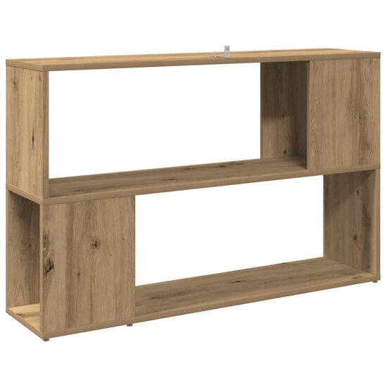 Boekenkast 100X24X63 Cm Bewerkt Hout Artisanaal Eikenkleur 100 x 24 x 63 cm
