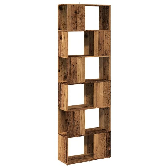 Boekenkast/Kamerscherm 60X24X186 Cm Kleurig Oud hout