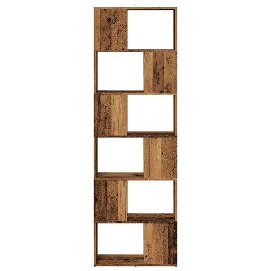 Boekenkast/Kamerscherm 60X24X186 Cm Kleurig Oud hout