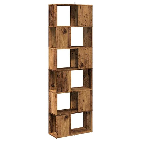 Boekenkast/Kamerscherm 60X24X186 Cm Kleurig Oud hout