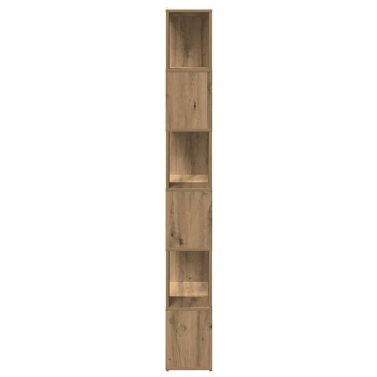 Boekenkast/kamerscherm 60x24x186 cm artisanaal eikenkleur
