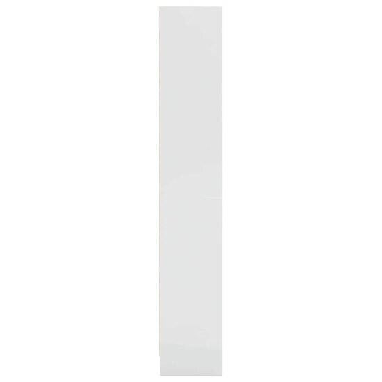 Boekenkast 60X24X Bewerkt Hout Hoogglans Wit 60 cm 143 cm