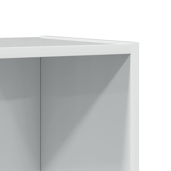Boekenkast 60X24X Bewerkt Hout Hoogglans Wit 60 cm 143 cm