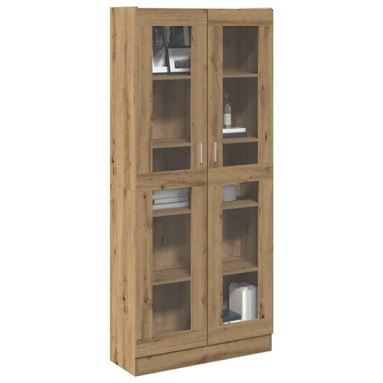 Hoge Kast 82,5X30,5X Bewerkt Hout Artisanaal Eikenkleur 185 cm artisanaal eikenkleurig