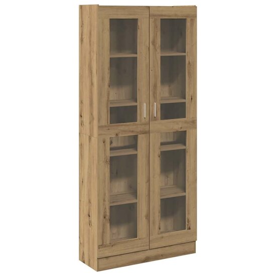 Hoge Kast 82,5X30,5X Bewerkt Hout Artisanaal Eikenkleur 185 cm artisanaal eikenkleurig