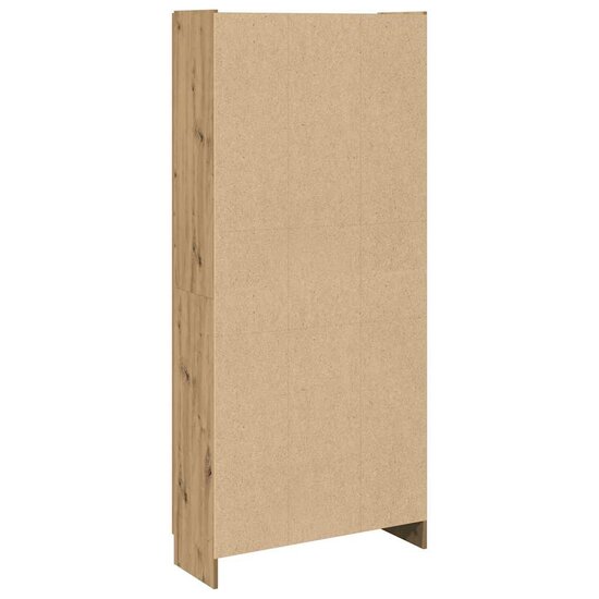 Hoge Kast 82,5X30,5X Bewerkt Hout Artisanaal Eikenkleur 185 cm artisanaal eikenkleurig