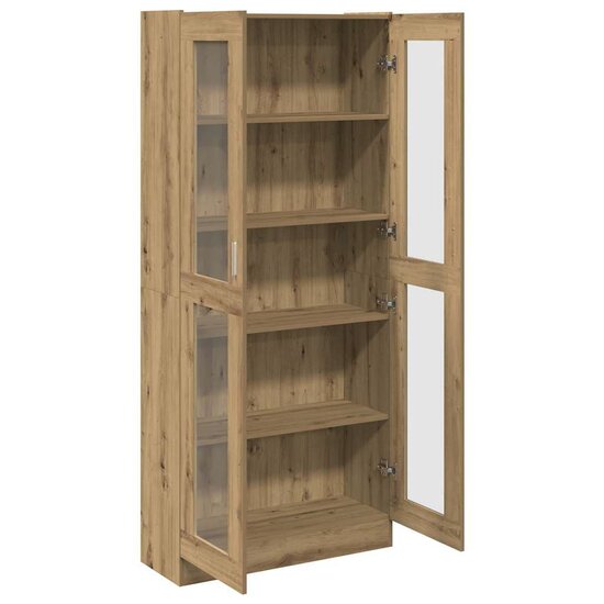 Hoge Kast 82,5X30,5X Bewerkt Hout Artisanaal Eikenkleur 185 cm artisanaal eikenkleurig