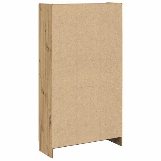 Hoge Kast 82,5X30,5X Bewerkt Hout Artisanaal Eikenkleur 150 cm artisanaal eikenkleurig