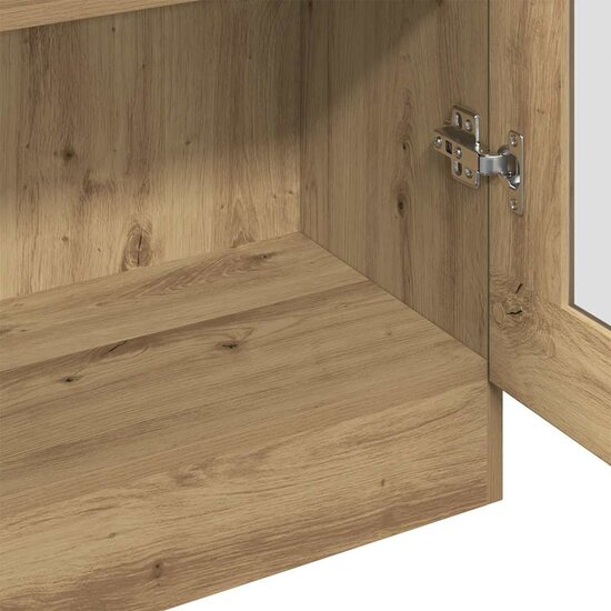 Hoge Kast 82,5X30,5X Bewerkt Hout Artisanaal Eikenkleur 150 cm artisanaal eikenkleurig