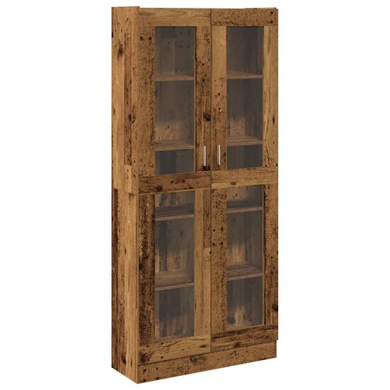 Hoge Kast 82,5X30,5X Bewerkt Hout Kleurig 185 cm Oud hout