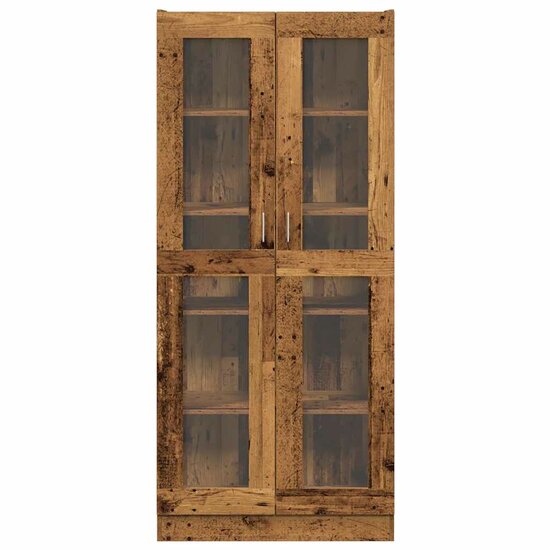 Hoge Kast 82,5X30,5X Bewerkt Hout Kleurig 185 cm Oud hout