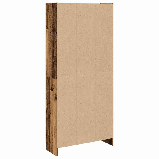 Hoge Kast 82,5X30,5X Bewerkt Hout Kleurig 185 cm Oud hout