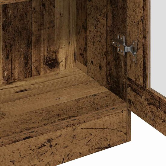 Hoge Kast 82,5X30,5X Bewerkt Hout Kleurig 185 cm Oud hout