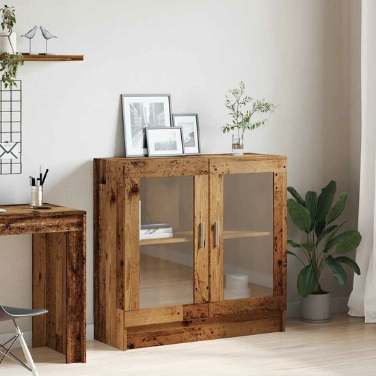 Boekenkast 82,5X30,5X Bewerkt Hout Kleurig 80 cm Oud hout