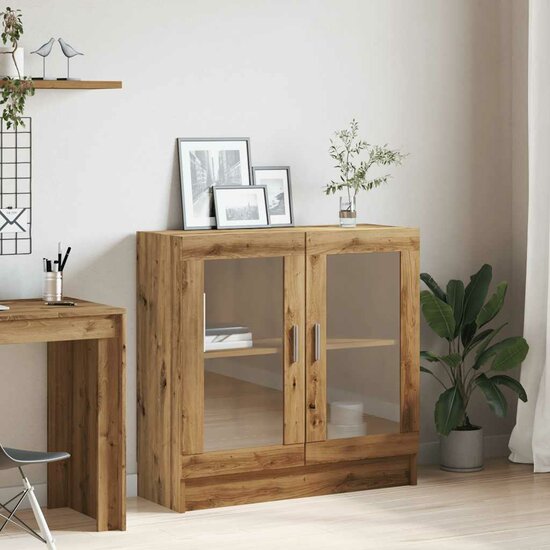 Boekenkast 82,5X30,5X Bewerkt Hout 80 cm artisanaal eikenkleurig
