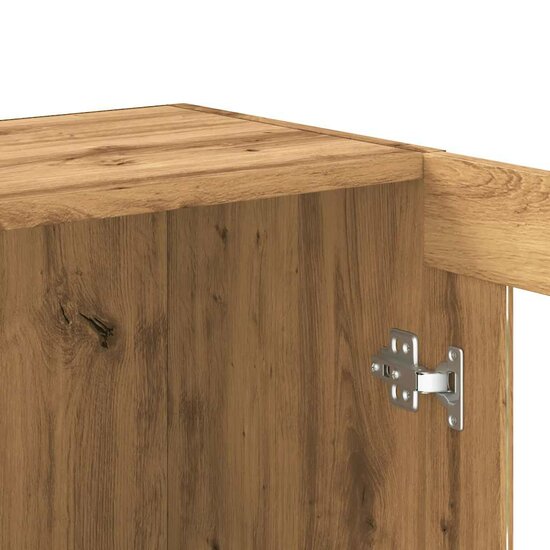 Boekenkast 82,5X30,5X Bewerkt Hout 80 cm artisanaal eikenkleurig