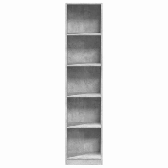 Boekenkast 40X24X Bewerkt Hout Betongrijs 40 cm 176 cm