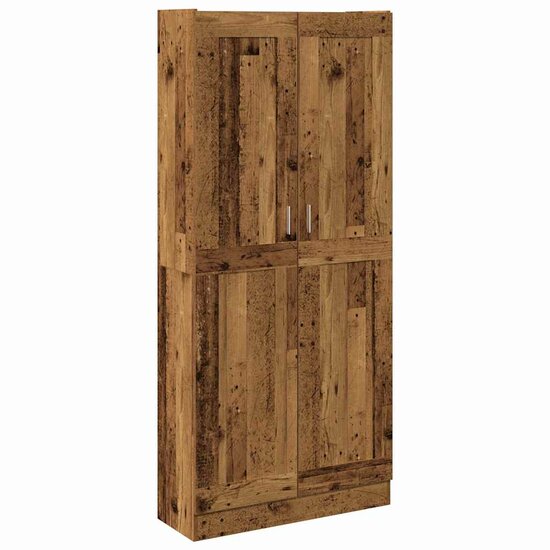 Hoge Kast 82,5X30,5X Bewerkt Hout Kleurig 185 cm Oud hout