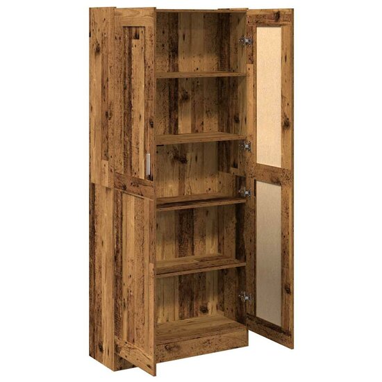 Hoge Kast 82,5X30,5X Bewerkt Hout Kleurig 185 cm Oud hout