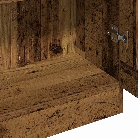 Hoge Kast 82,5X30,5X Bewerkt Hout Kleurig 185 cm Oud hout