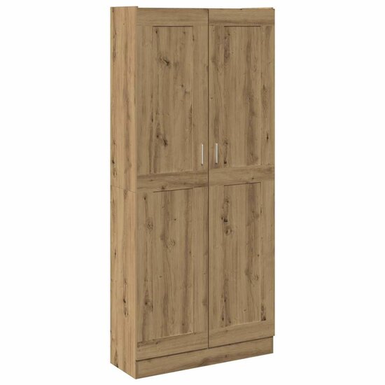 Hoge Kast 82,5X30,5X Bewerkt Hout Artisanaal Eikenkleur 185 cm artisanaal eikenkleurig