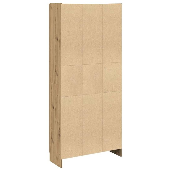 Hoge Kast 82,5X30,5X Bewerkt Hout Artisanaal Eikenkleur 185 cm artisanaal eikenkleurig