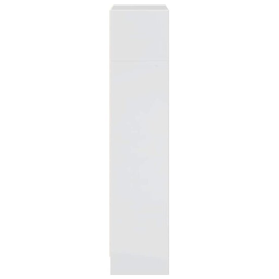 Boekenkast 40x24x109 cm bewerkt hout hoogglans wit