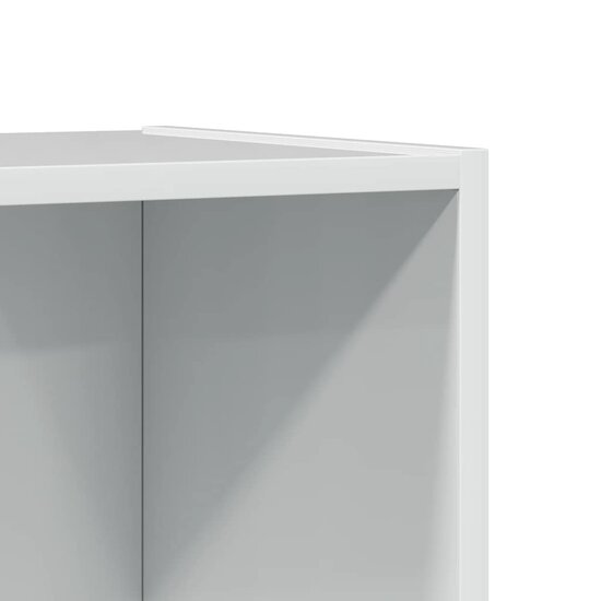 Boekenkast 40x24x109 cm bewerkt hout hoogglans wit