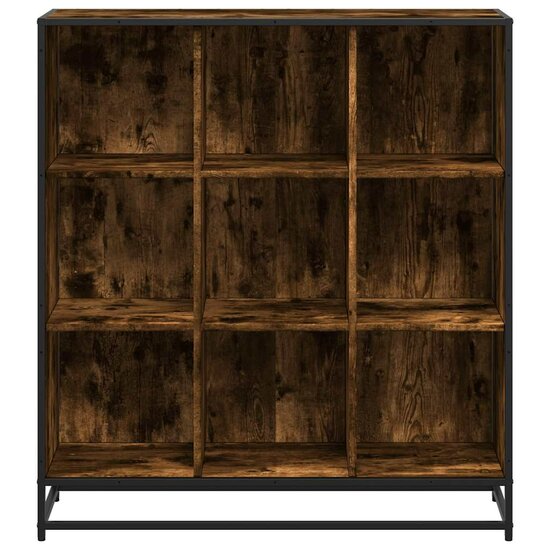 Boekenkast 97,5X33X107,5 Cm Hout En Metaal Kleurig 97.5 x 33 x 107.5 cm Gerookt eiken