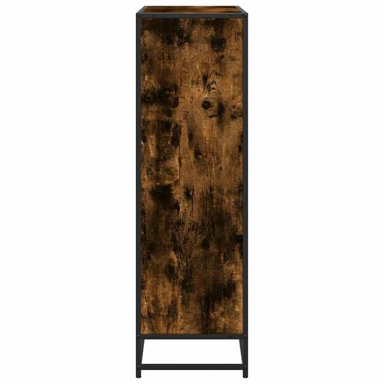 Boekenkast 97,5X33X107,5 Cm Hout En Metaal Kleurig 97.5 x 33 x 107.5 cm Gerookt eiken