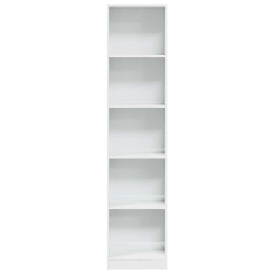 Boekenkast 40X24X Bewerkt Hout Hoogglans Wit 40 cm 176 cm