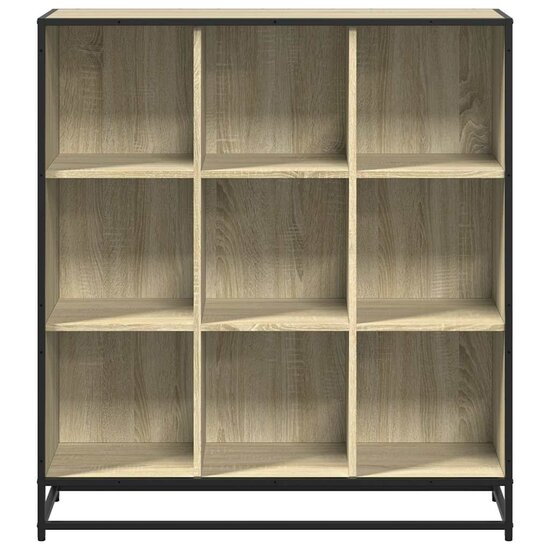 Boekenkast 97,5X33X107,5 Cm Bewerkt Hout En Metaal 97.5 x 33 x 107.5 cm Sonoma eiken