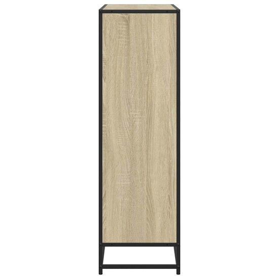 Boekenkast 97,5X33X107,5 Cm Bewerkt Hout En Metaal 97.5 x 33 x 107.5 cm Sonoma eiken