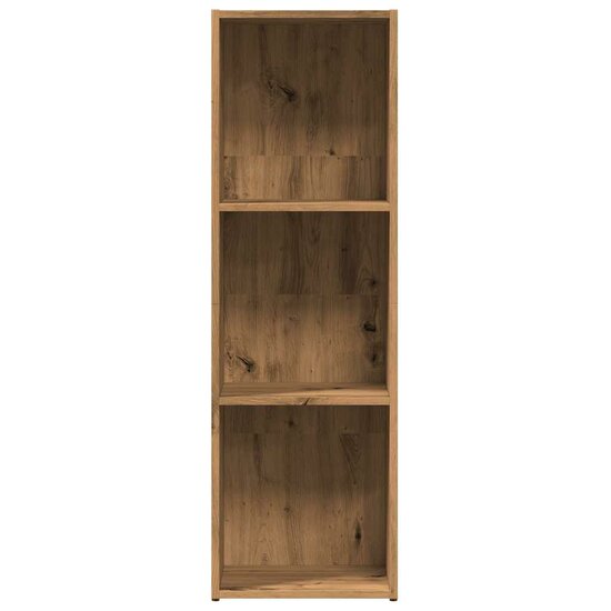 Boekenkast Bewerkt Hout Artisanaal Eikenkleur 36 x 30 x 114 cm artisanaal eikenkleurig
