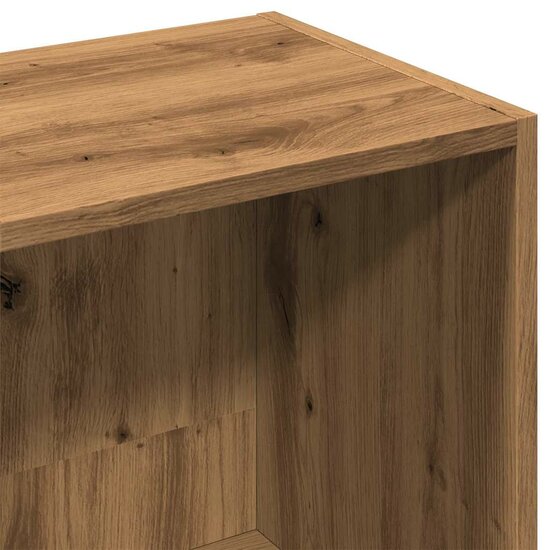 Boekenkast Bewerkt Hout Artisanaal Eikenkleur 36 x 30 x 114 cm artisanaal eikenkleurig
