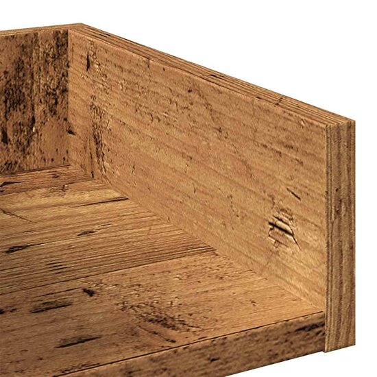 Boekenkast 48X25,5X140 Cm Bewerkt Hout Kleurig Oud hout