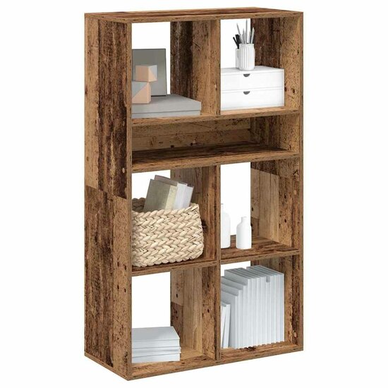 Boekenkast Bewerkt Hout Kleurig 66 x 31 x 112 cm Oud hout