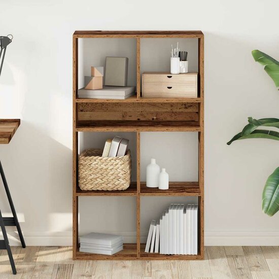 Boekenkast Bewerkt Hout Kleurig 66 x 31 x 112 cm Oud hout
