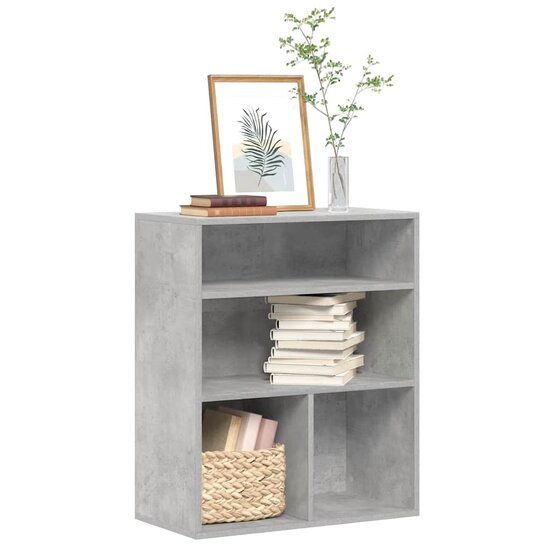 Boekenkast 60X30X71,5 Cm Bewerkt Hout 60 x 30 x 71.5 cm Betongrijs