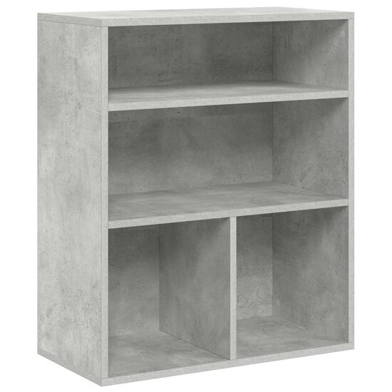 Boekenkast 60X30X71,5 Cm Bewerkt Hout 60 x 30 x 71.5 cm Betongrijs
