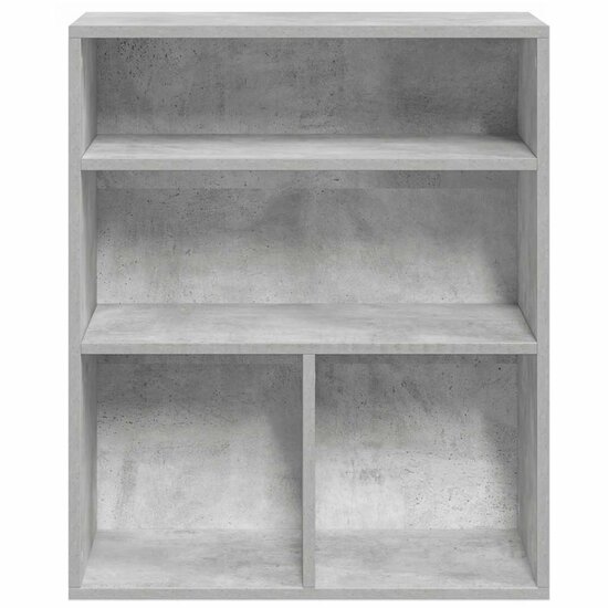 Boekenkast 60X30X71,5 Cm Bewerkt Hout 60 x 30 x 71.5 cm Betongrijs